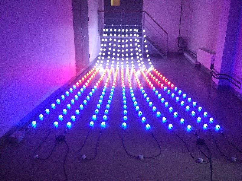 RGB 3D светодинамика для большой Ёлки 8 метров 30 линий